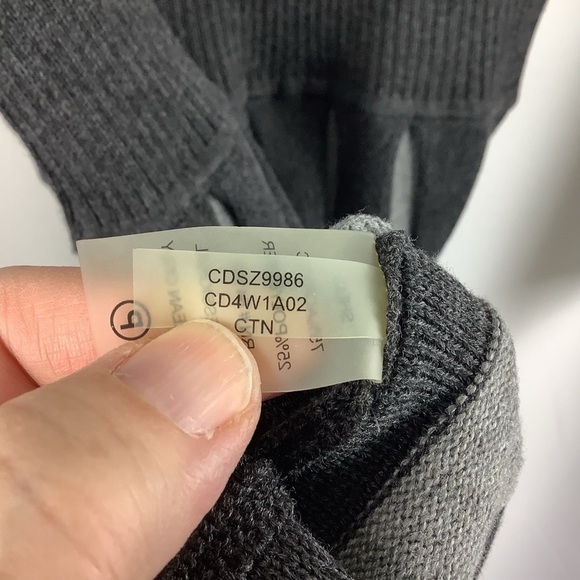 Calvin Klein Gray Striped Sweater Dress Medium - Picture 4 of 5